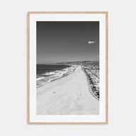 Mission Beach, San Diego Photo B&W Poster