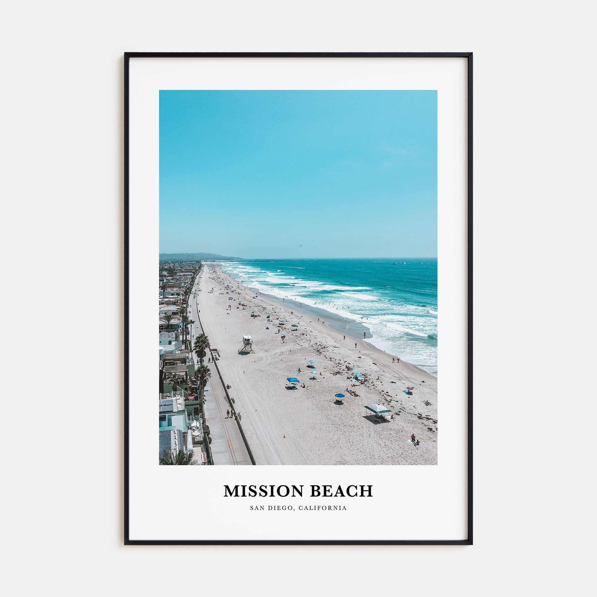 Mission Beach, San Diego Portrait Color No 2 Poster