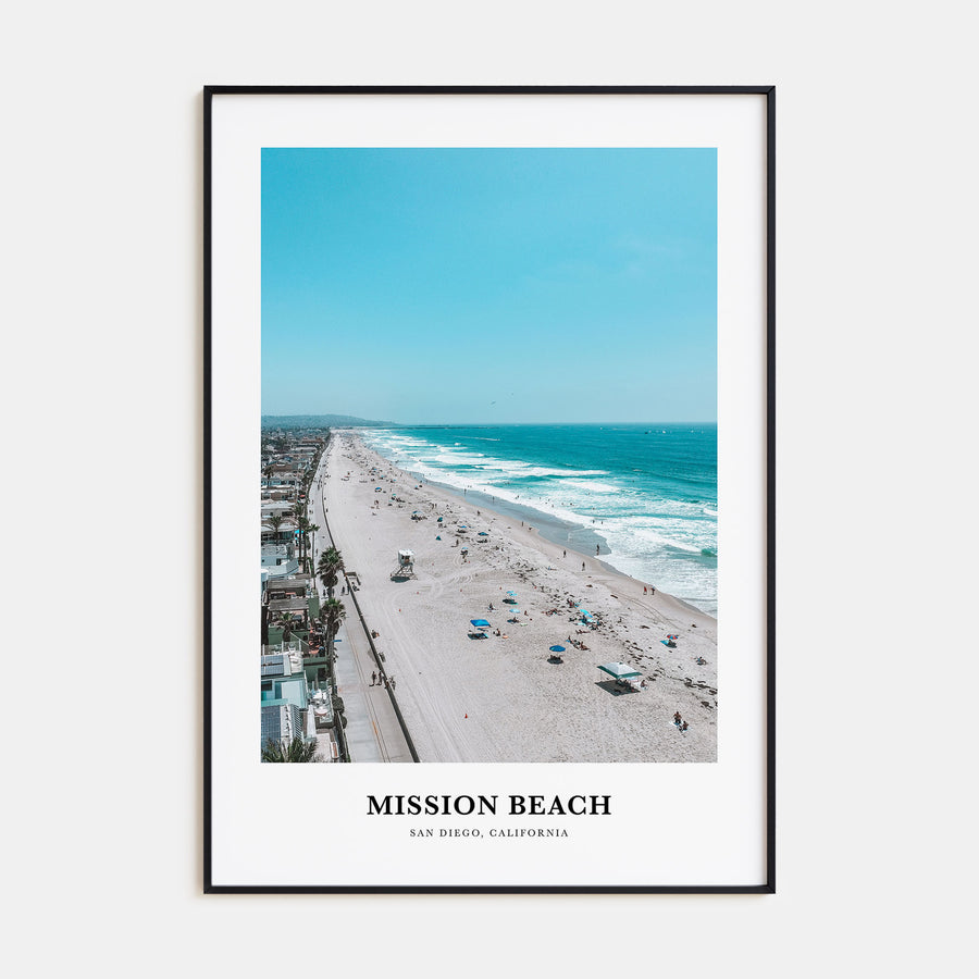 Mission Beach, San Diego Portrait Color No 2 Poster
