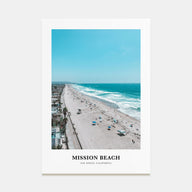 Mission Beach, San Diego Portrait Color No 2 Poster