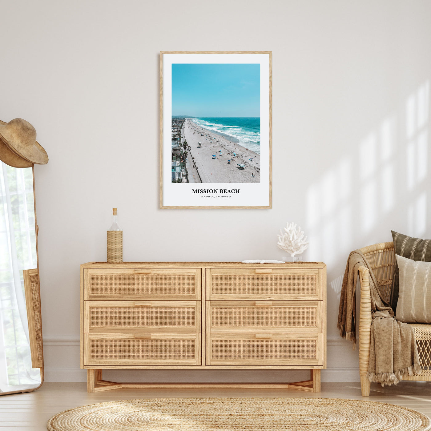 Mission Beach, San Diego Portrait Color No 2 Poster