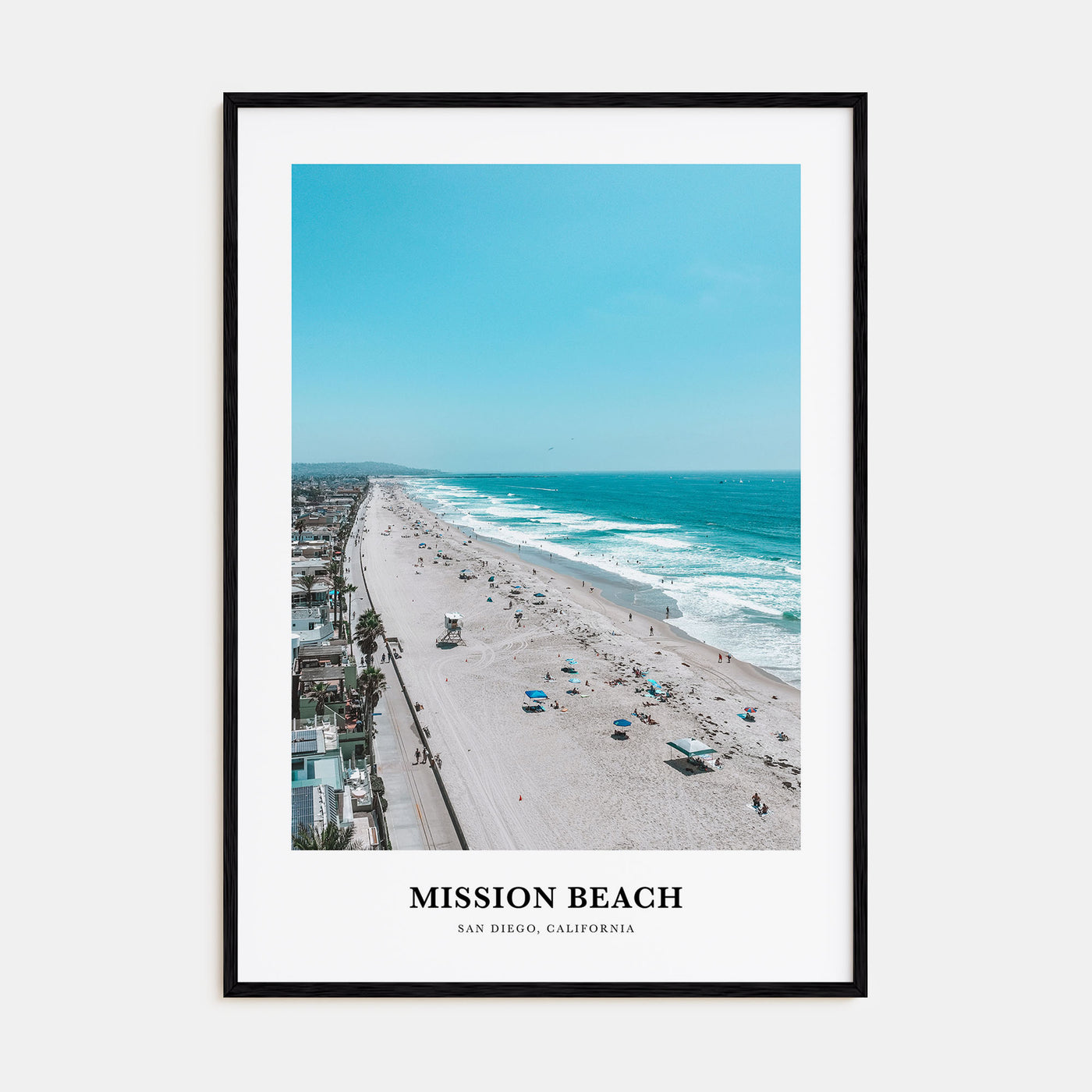 Mission Beach, San Diego Portrait Color No 2 Poster