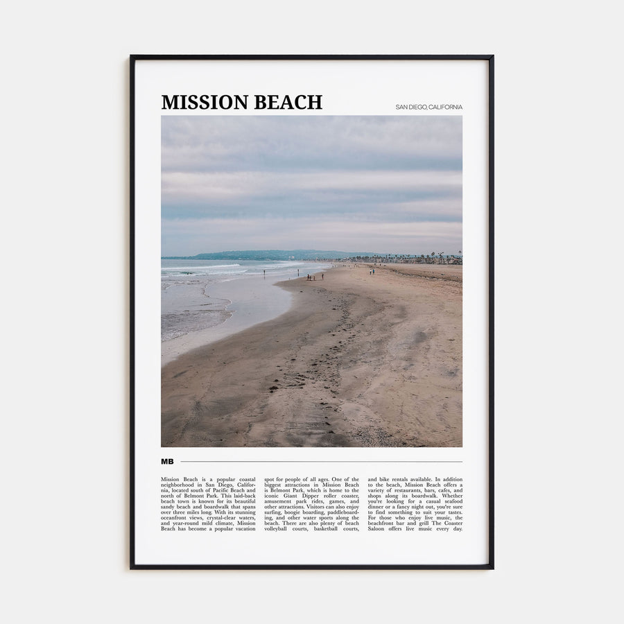 Mission Beach, San Diego Travel Color No 1 Poster