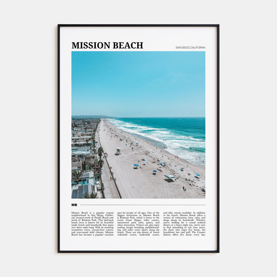 Mission Beach, San Diego Travel Color No 2 Poster
