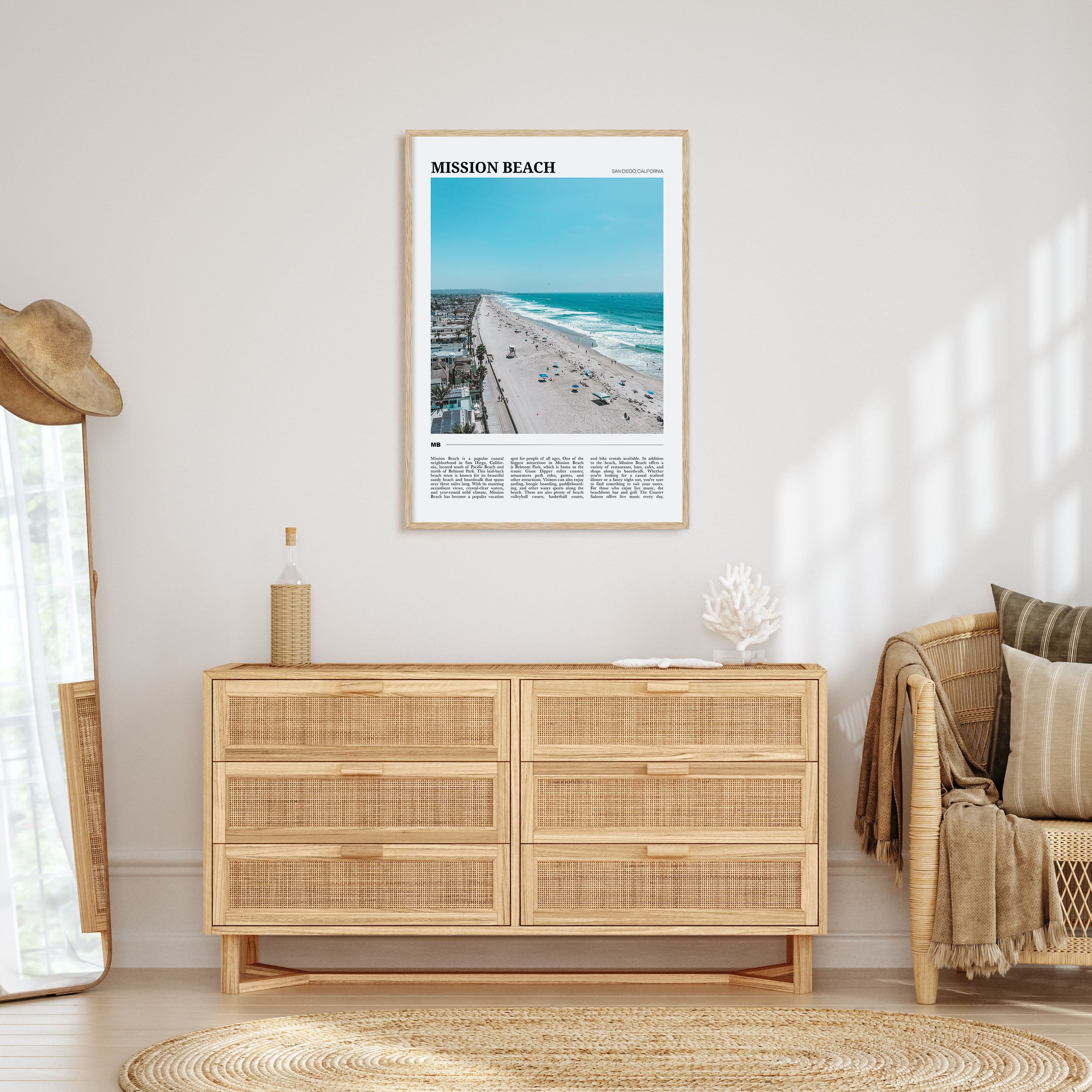 Mission Beach, San Diego Travel Color No 2 Poster