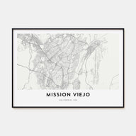 Mission Viejo Map Landscape Poster