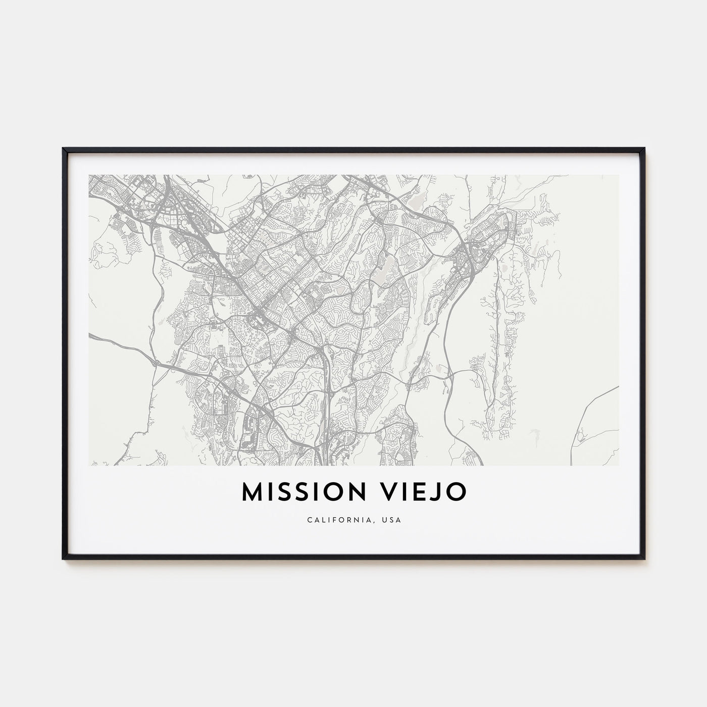 Mission Viejo Map Landscape Poster
