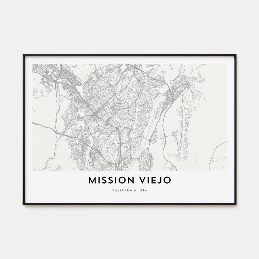 Mission Viejo Map Landscape Poster