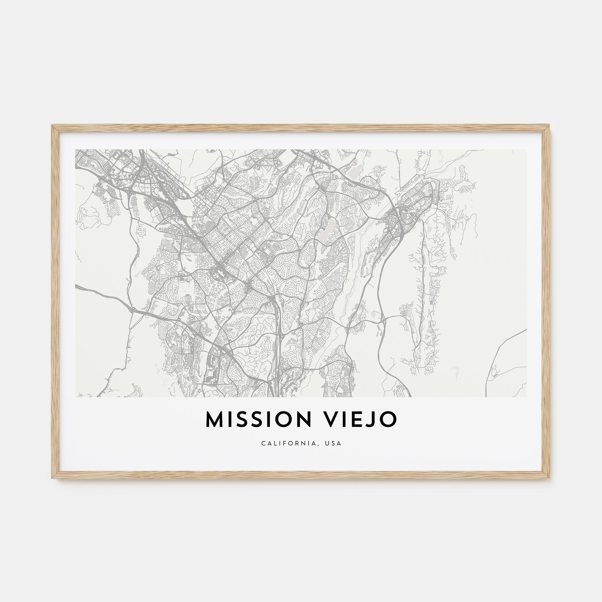 Mission Viejo Map Landscape Poster