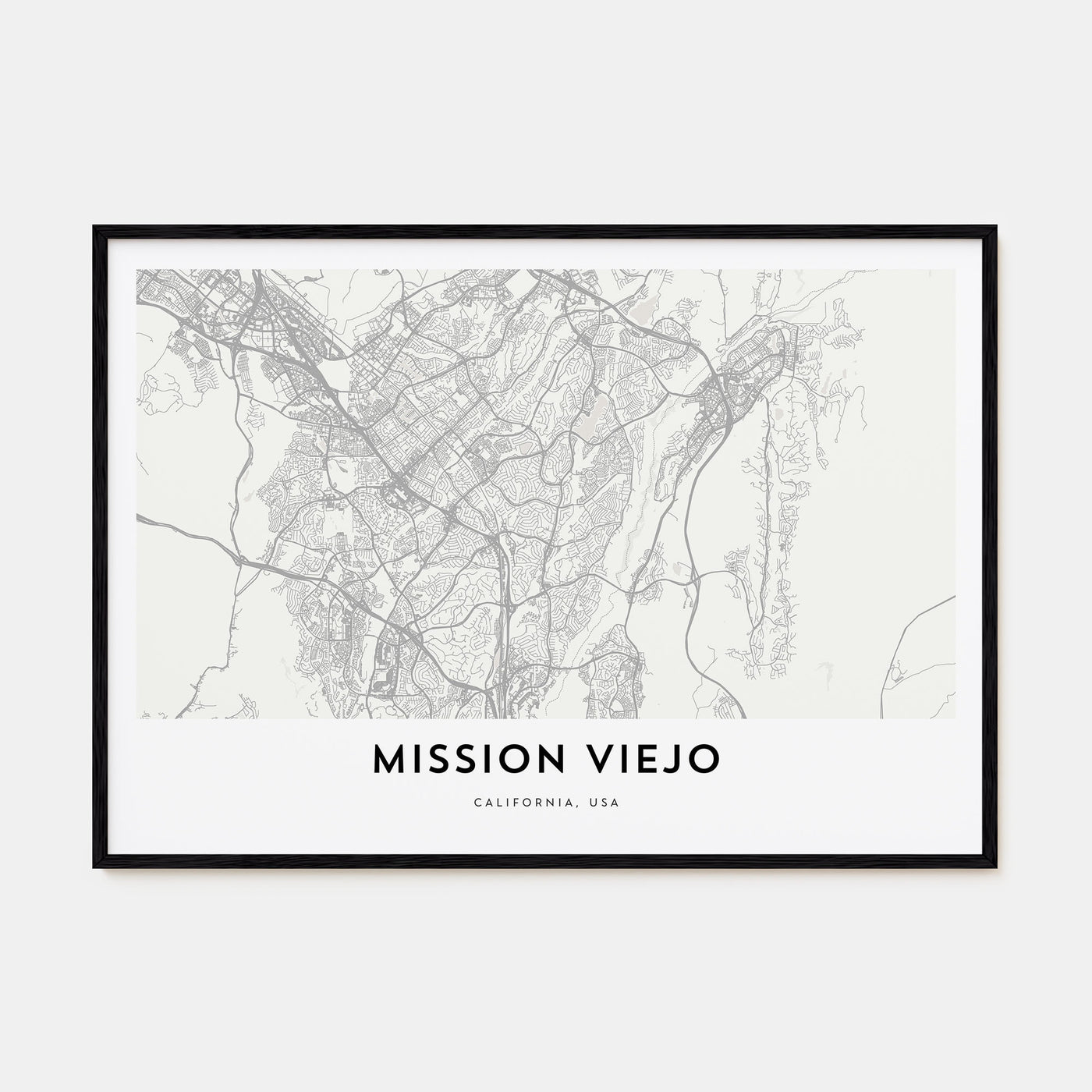 Mission Viejo Map Landscape Poster