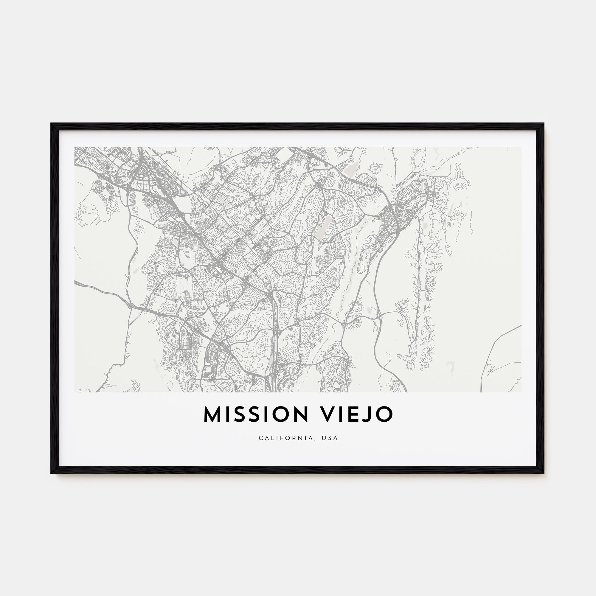 Mission Viejo Map Landscape Poster