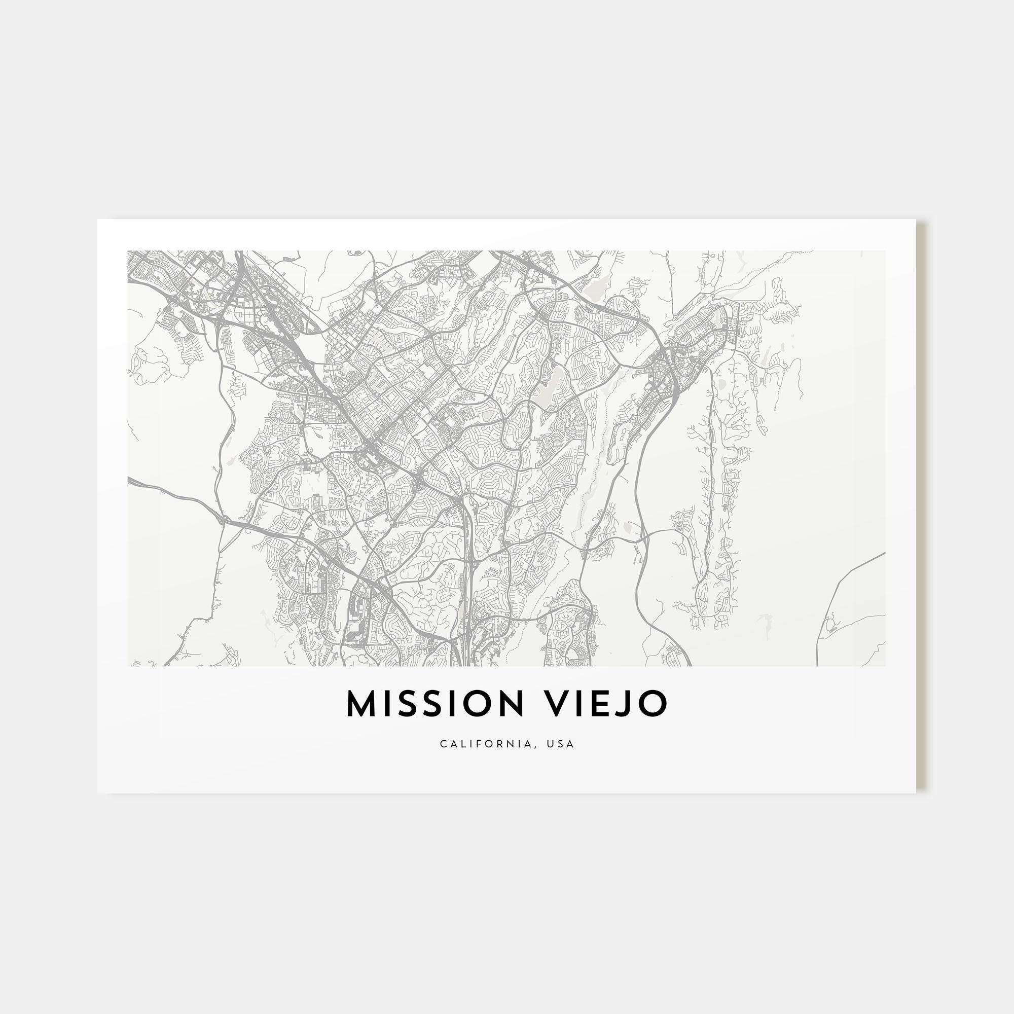 Mission Viejo Map Landscape Poster