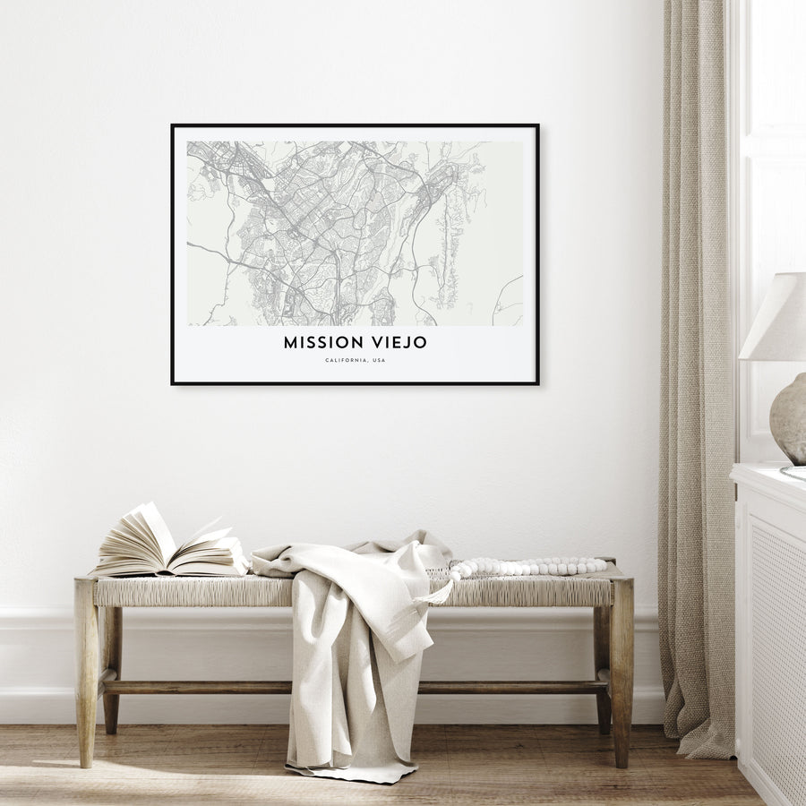 Mission Viejo Map Landscape Poster