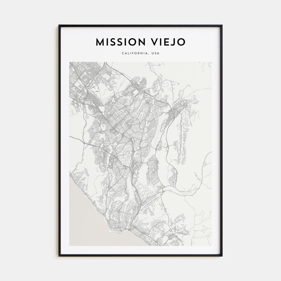 Mission Viejo Map Portrait Poster