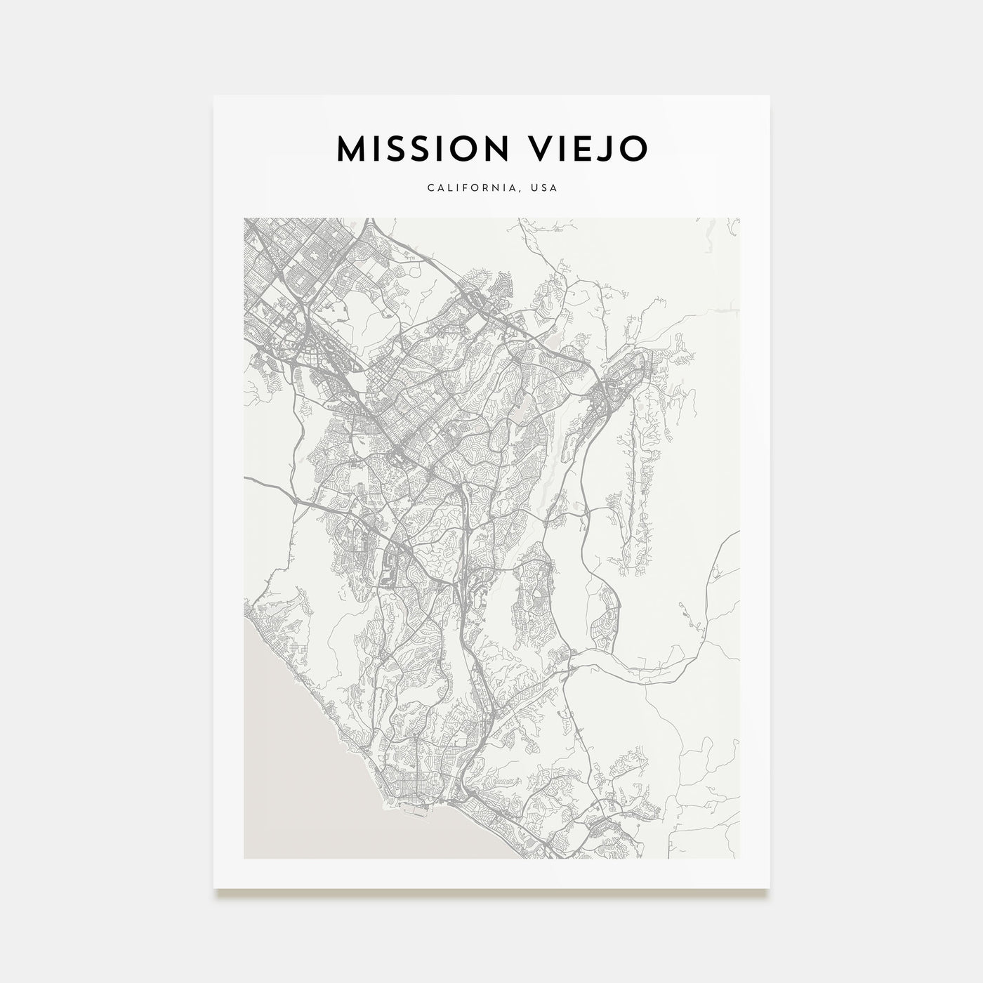 Mission Viejo Map Portrait Poster