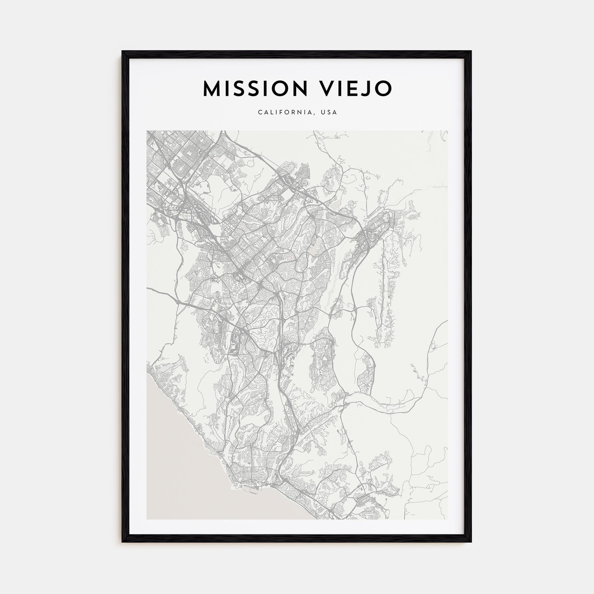 Mission Viejo Map Portrait Poster
