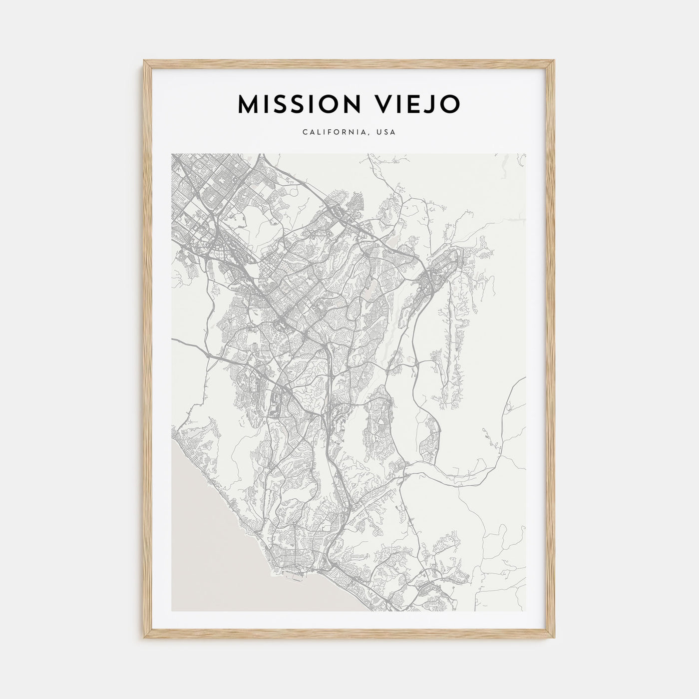 Mission Viejo Map Portrait Poster
