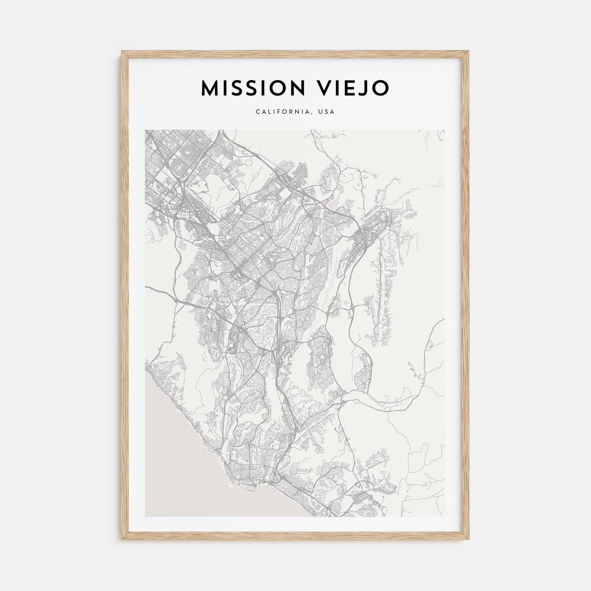 Mission Viejo Map Portrait Poster