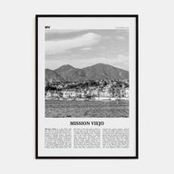 Mission Viejo Travel B&W Poster