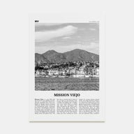 Mission Viejo Travel B&W Poster