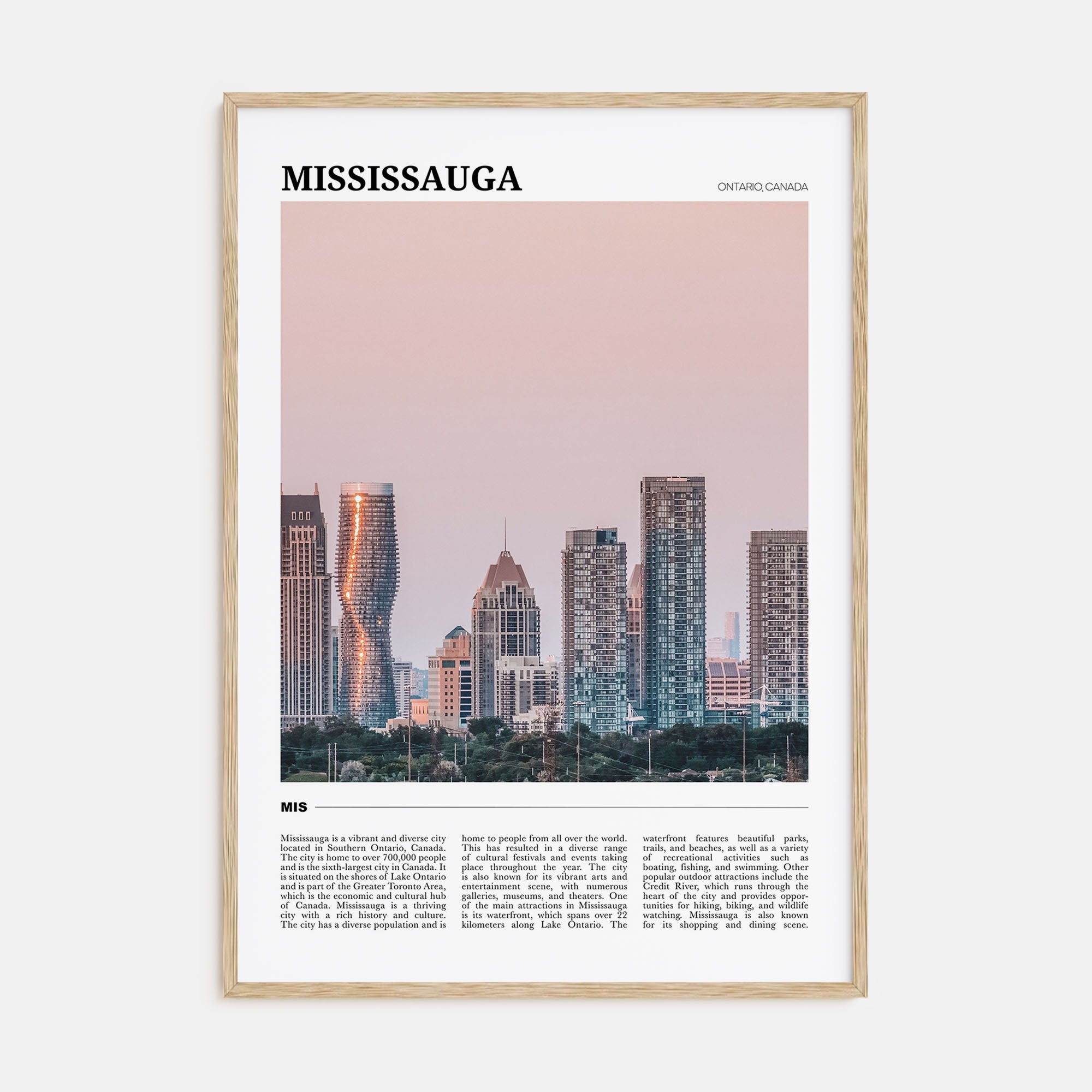 Mississauga Travel Color Poster
