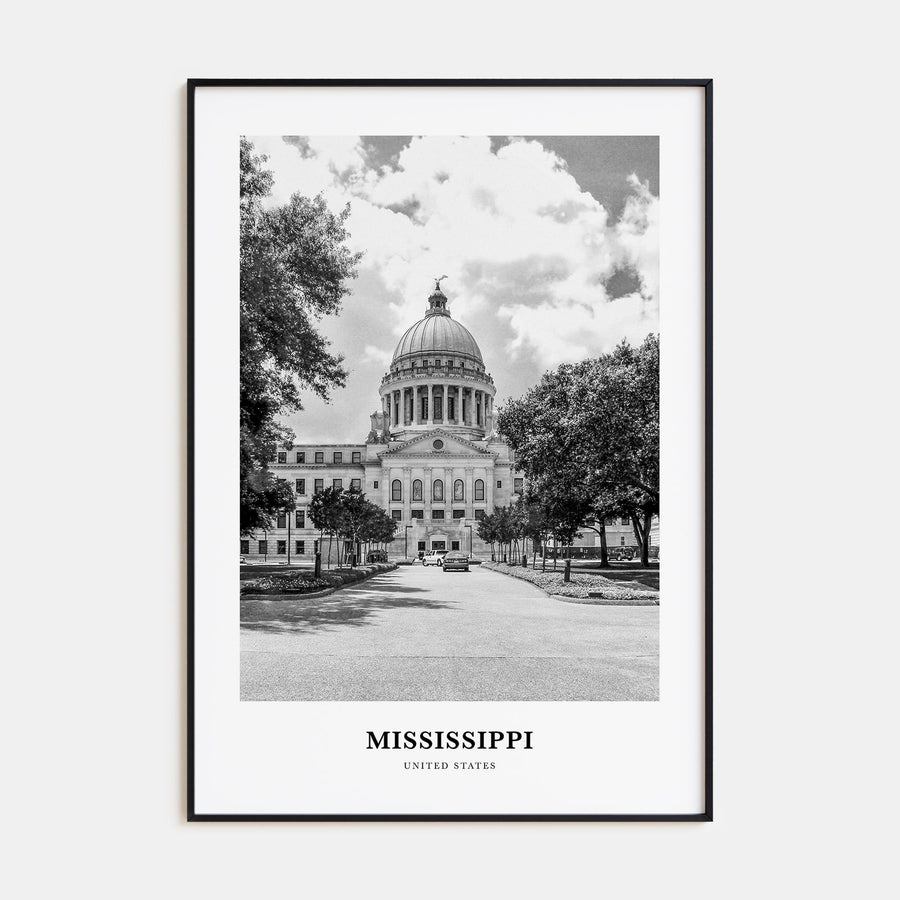 Mississippi Portrait B&W Poster
