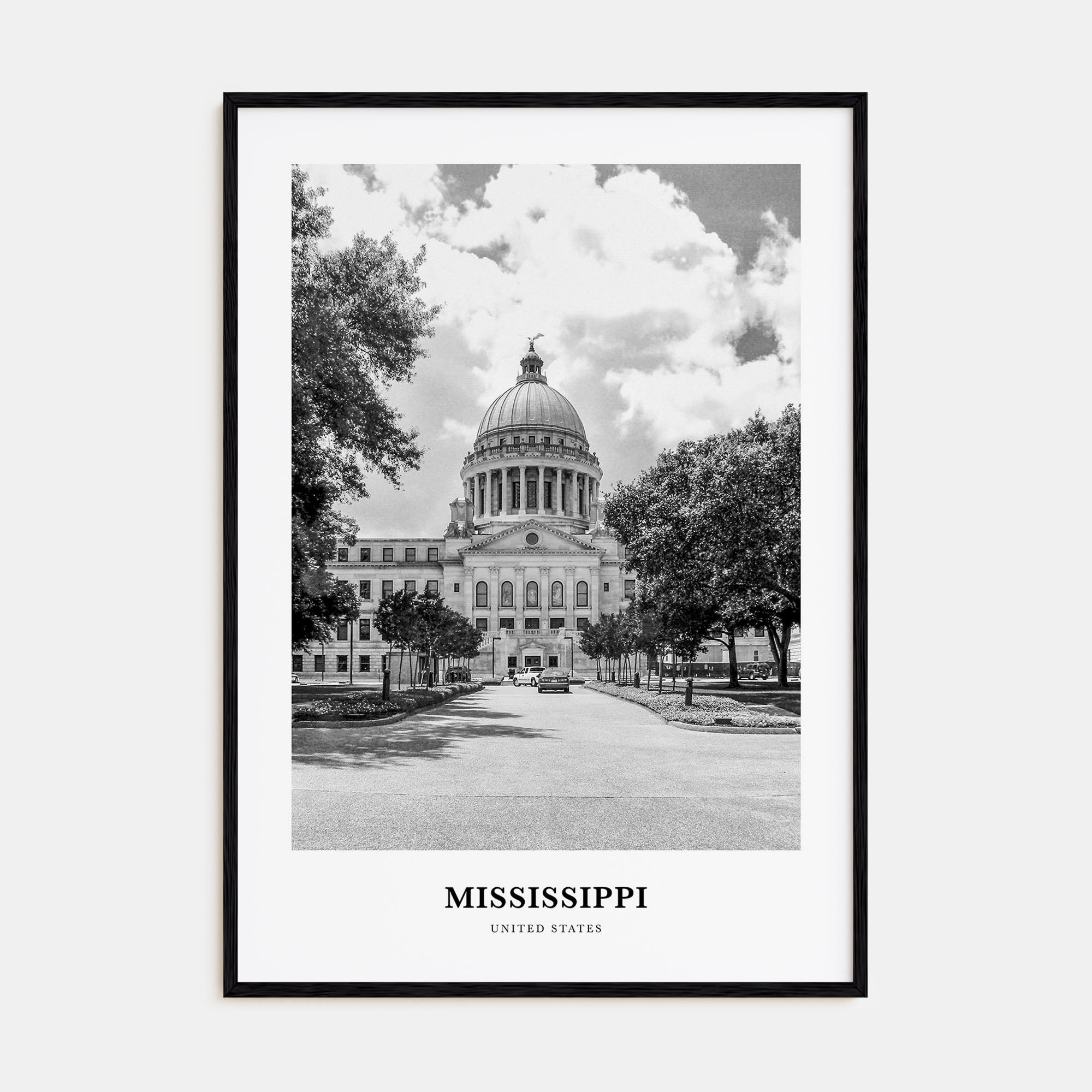 Mississippi Portrait B&W Poster