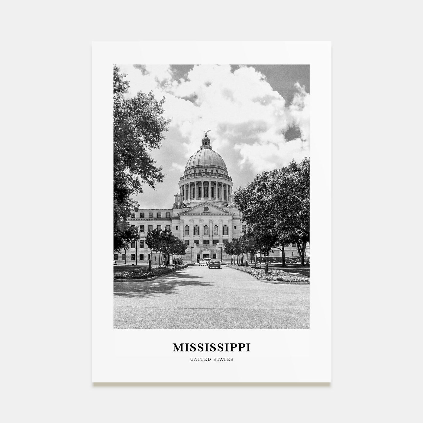 Mississippi Portrait B&W Poster