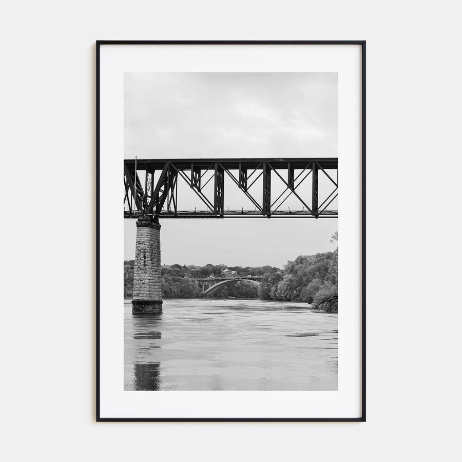 Mississippi River Photo B&W Poster