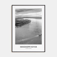 Mississippi River Portrait B&W Poster
