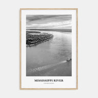 Mississippi River Portrait B&W Poster