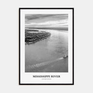 Mississippi River Portrait B&W Poster