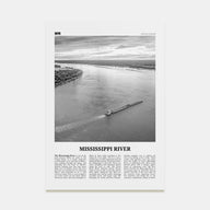 Mississippi River Travel B&W Poster