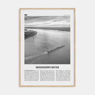 Mississippi River Travel B&W Poster