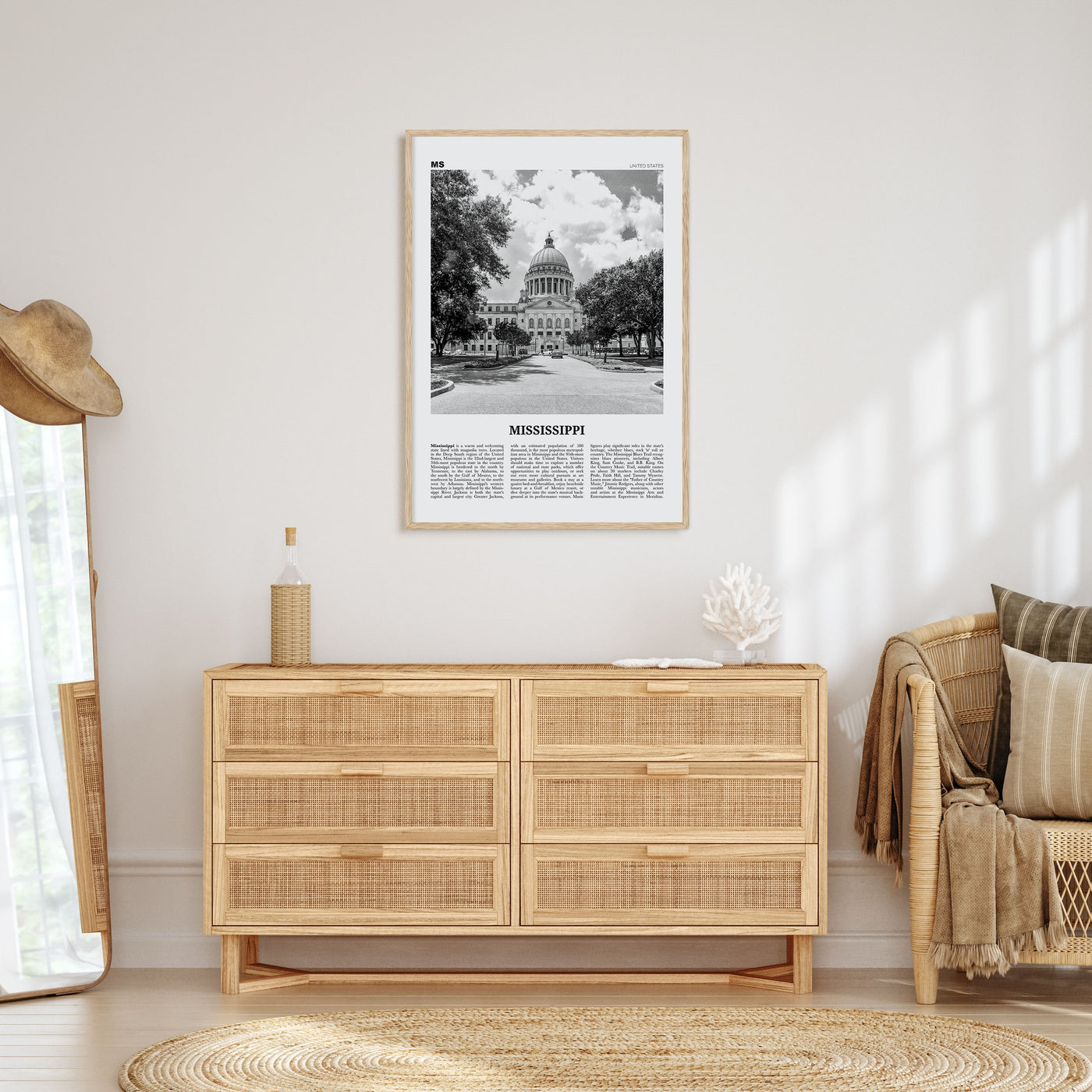 Mississippi Travel B&W No 1 Poster