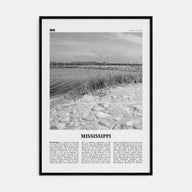 Mississippi Travel B&W No 2 Poster