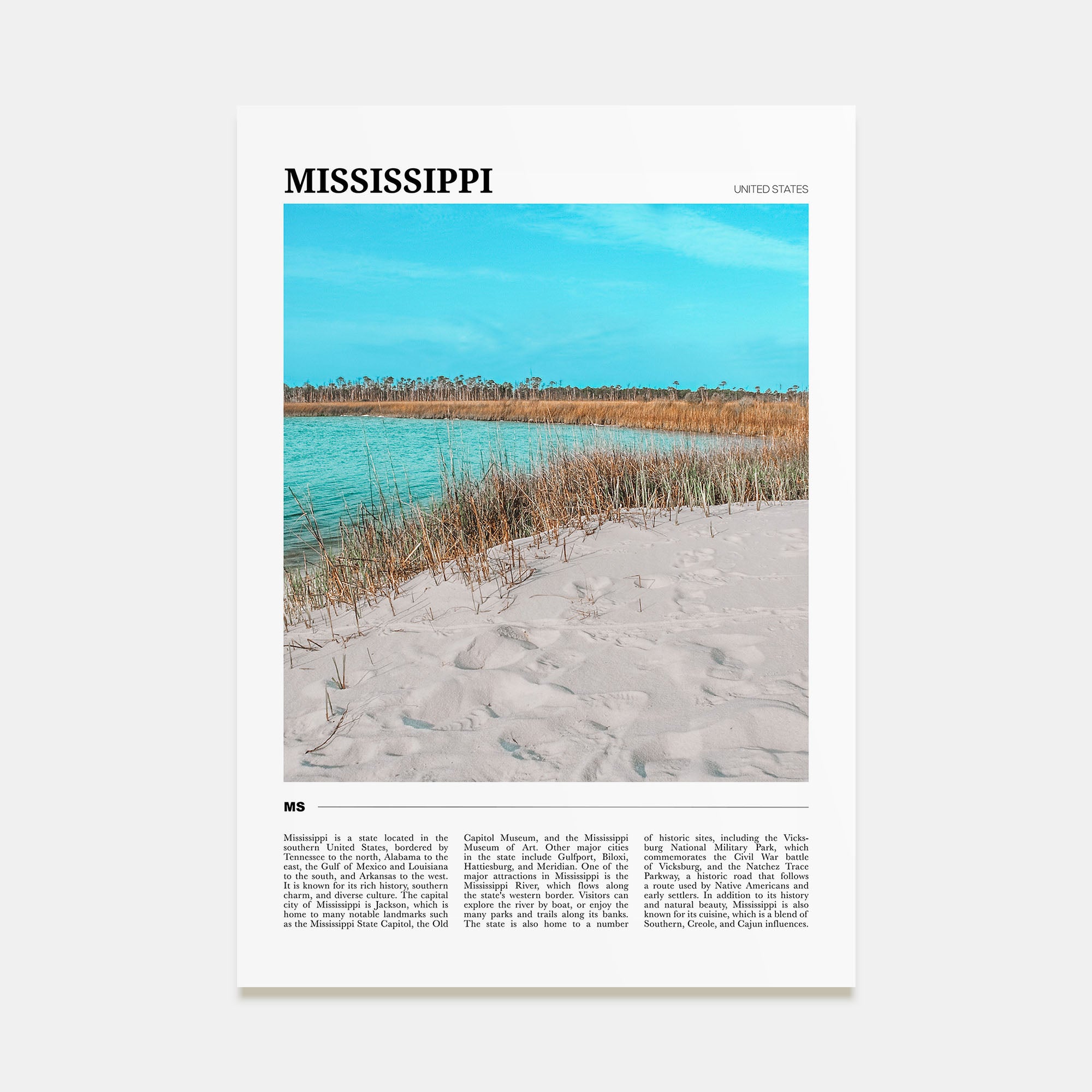 Mississippi Travel Color No 1 Poster