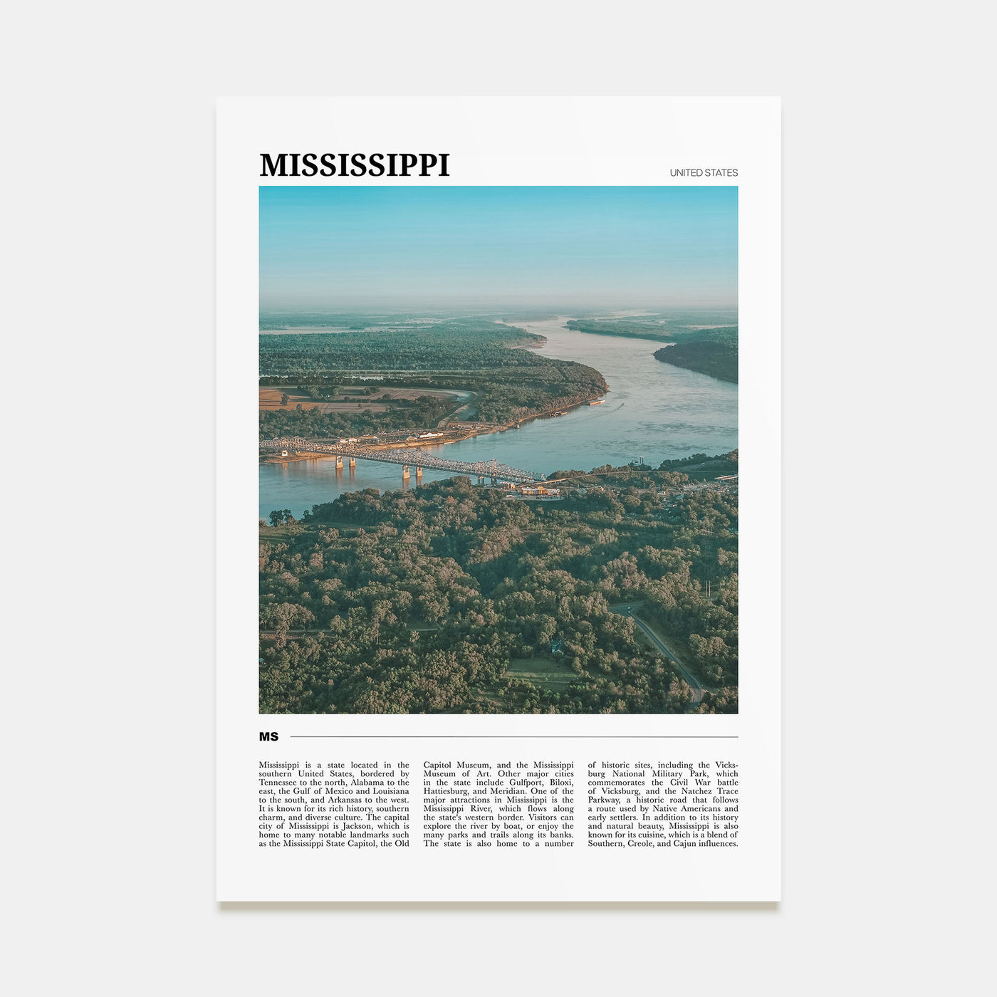 Mississippi Travel Color No 2 Poster