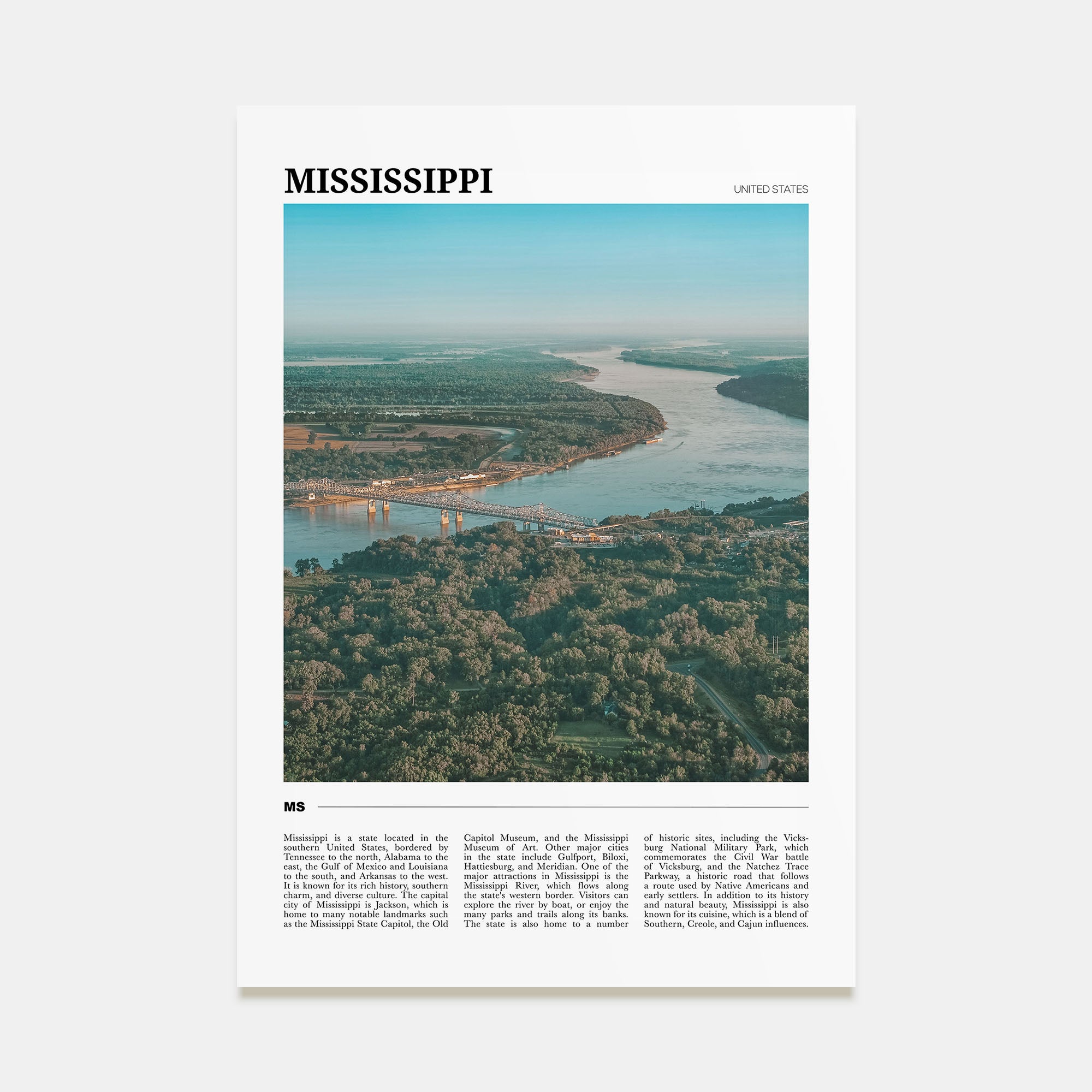 Mississippi Travel Color No 2 Poster