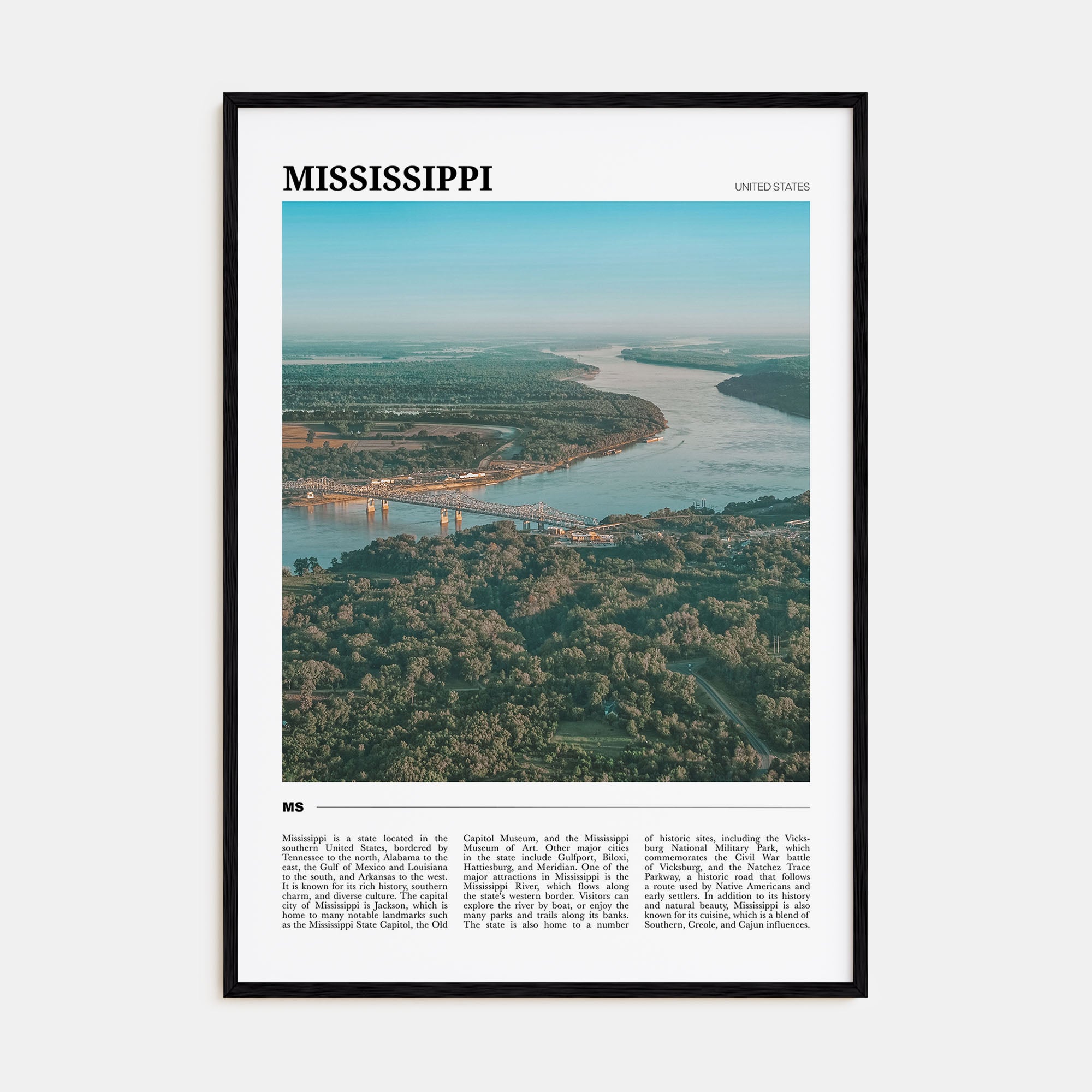 Mississippi Travel Color No 2 Poster