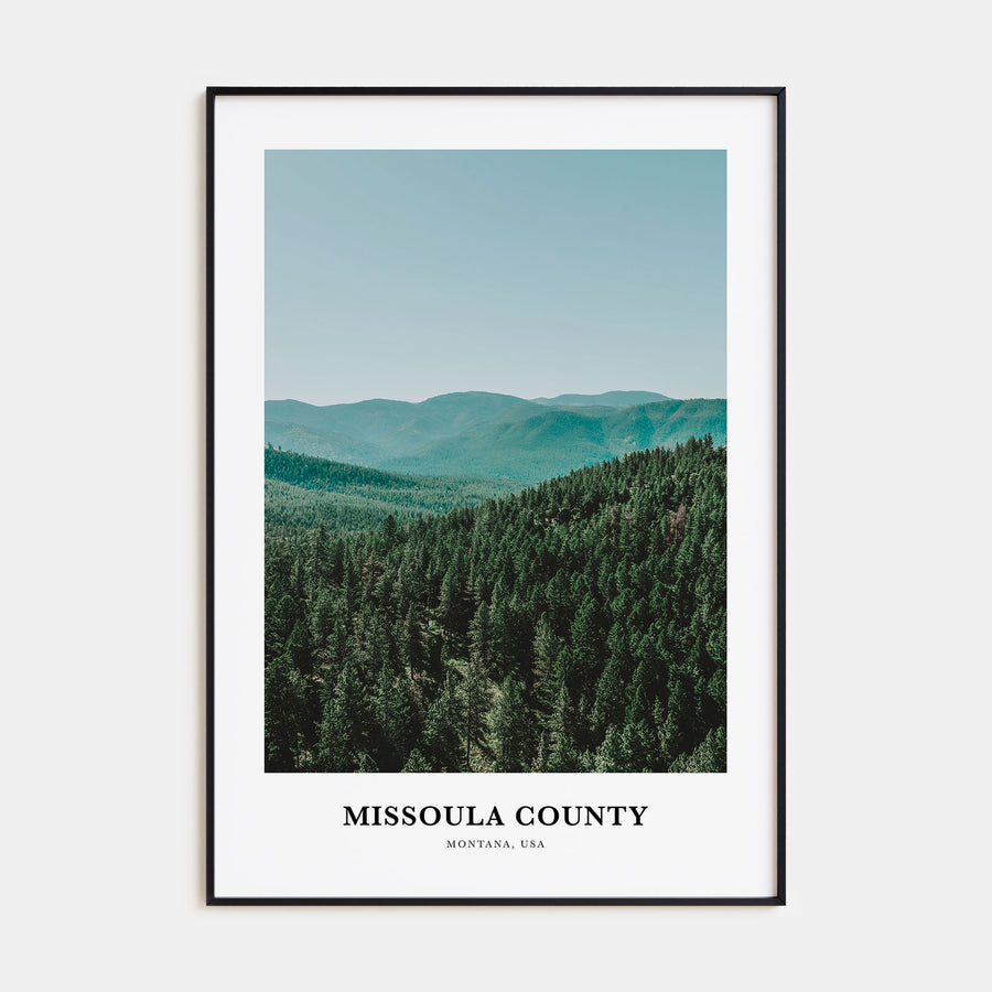 Missoula County Portrait Color Poster