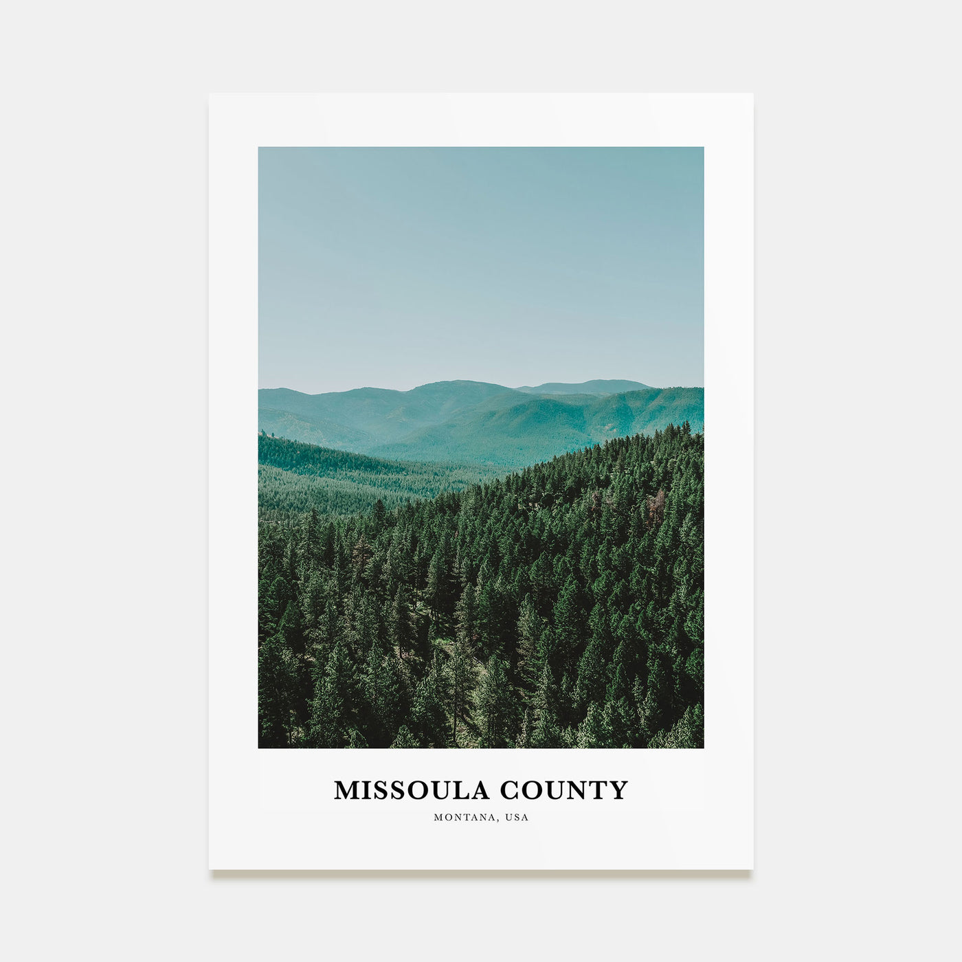 Missoula County Portrait Color Poster