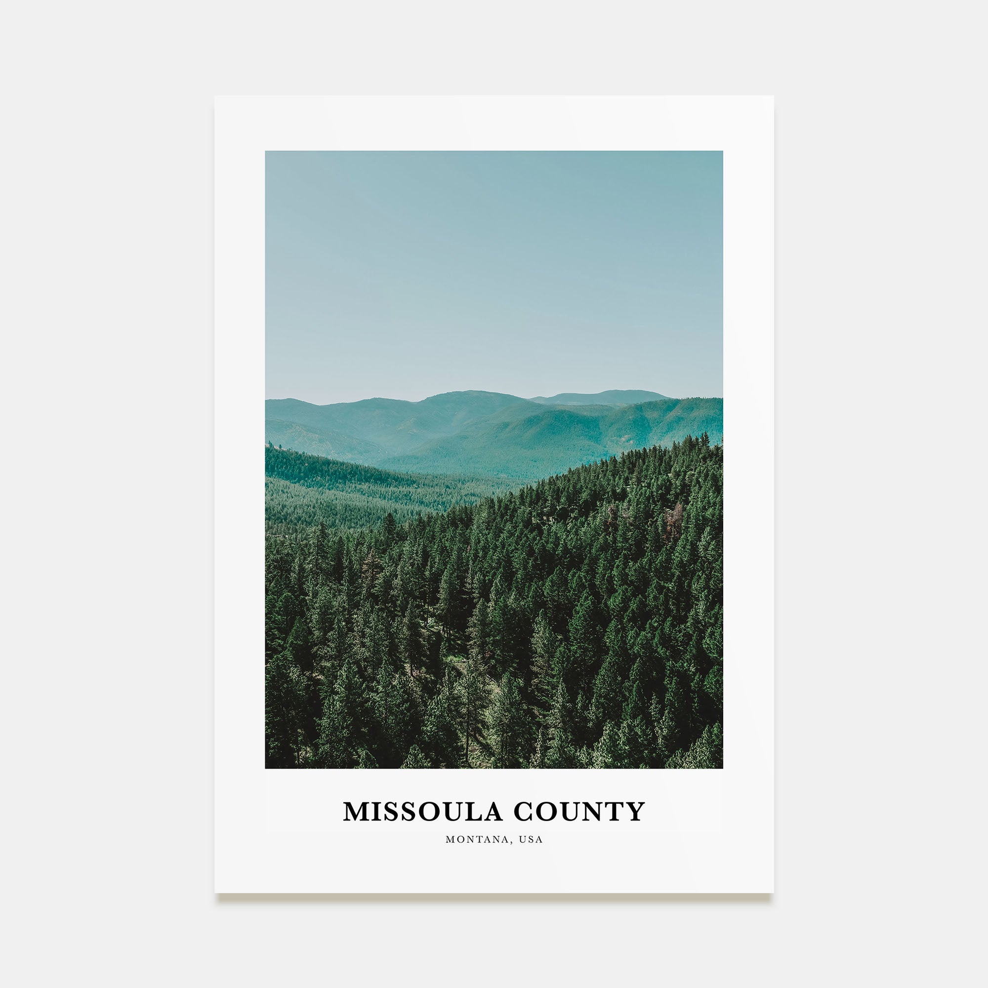 Missoula County Portrait Color Poster