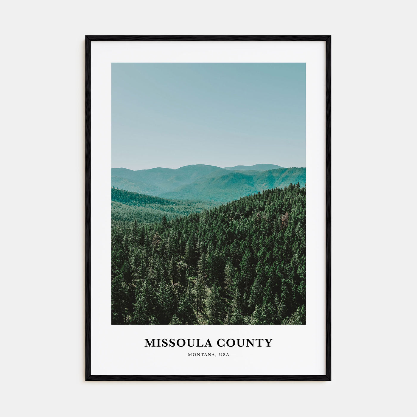 Missoula County Portrait Color Poster
