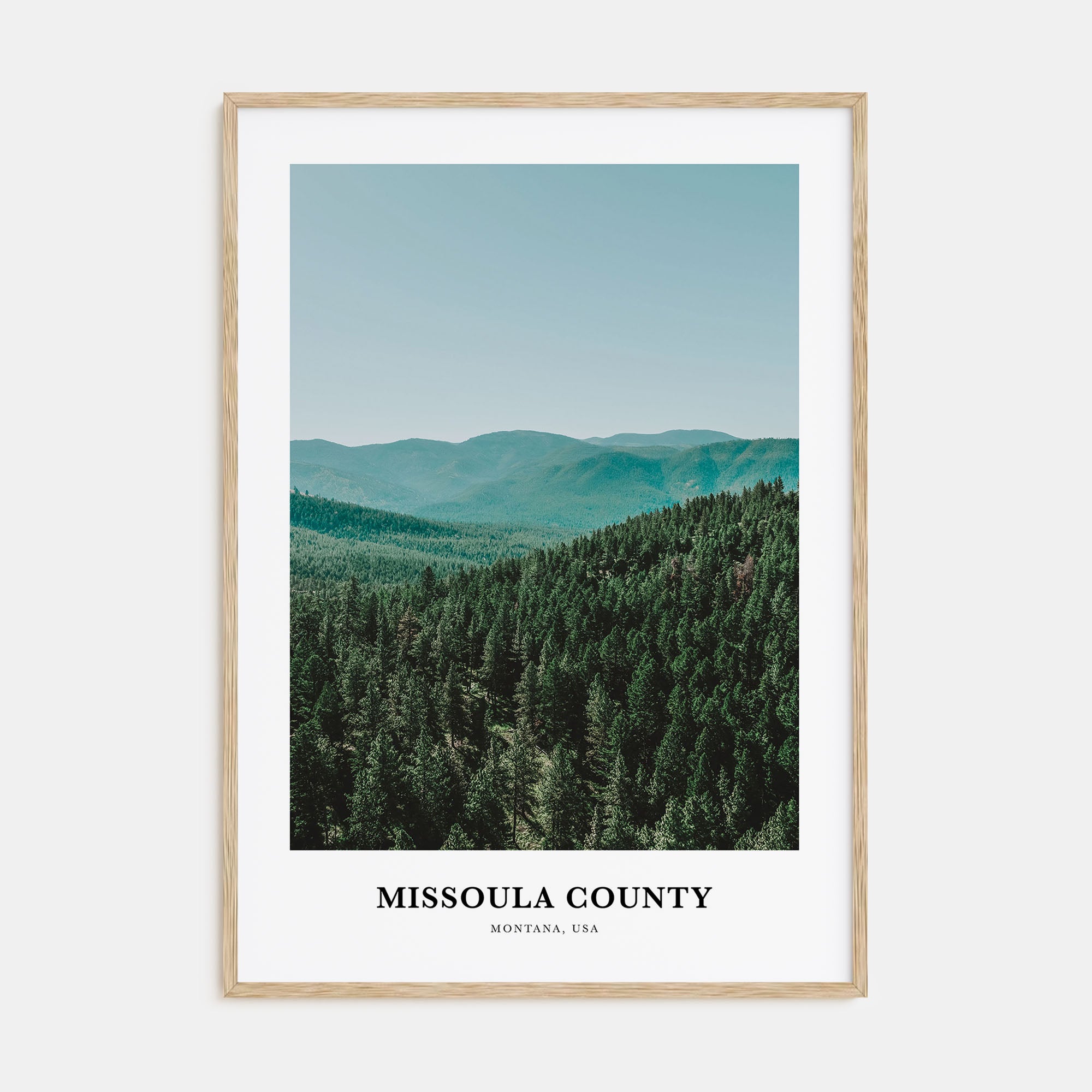 Missoula County Portrait Color Poster
