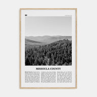 Missoula County Travel B&W Poster