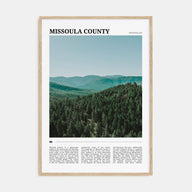 Missoula County Travel Color Poster