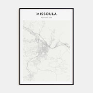 Missoula Map Portrait Poster