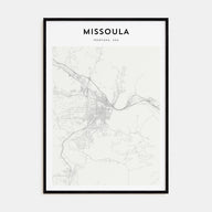 Missoula Map Portrait Poster