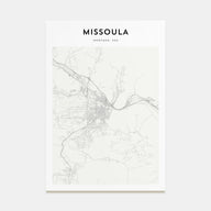 Missoula Map Portrait Poster